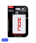 Nox Wristbands White/Red (Pack of 2)