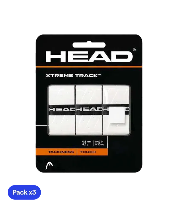 HEAD XtremeTrack White Overgrips (Pack x3)