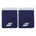 Babolat Jumbo Blue Wristband White Logo x2