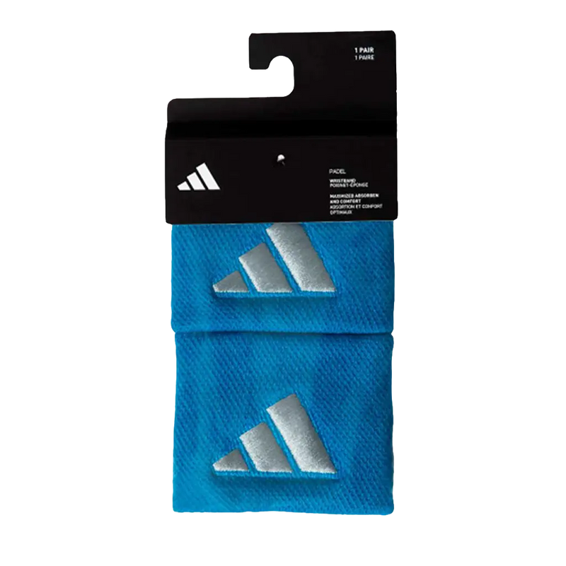 Adidas Blue Short Wristbands (Pack of 2)